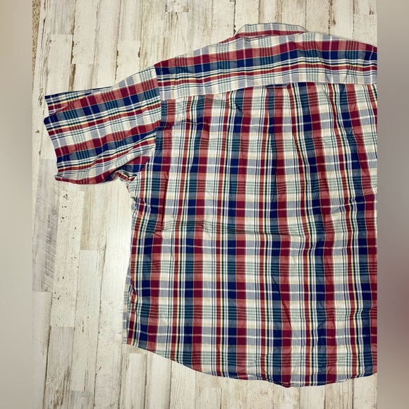 Pendleton Woolen Mills Shirt Mens XL Short Sleeve Plaid Red/Blue USA - Picture 9 of 9